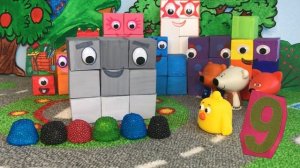 Мишки и Намберблоксы учат считать до десяти. Numberblocks в гостях у мишек