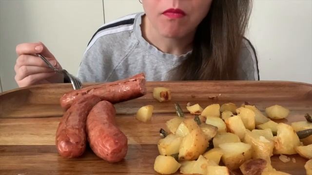 ASMR CHICKEN APPLE SAUSAGE AND LEMON BEAN POTATOES 먹방 NO TALKING, EATING SOUNDS, ASMRfood смотреть онлайн