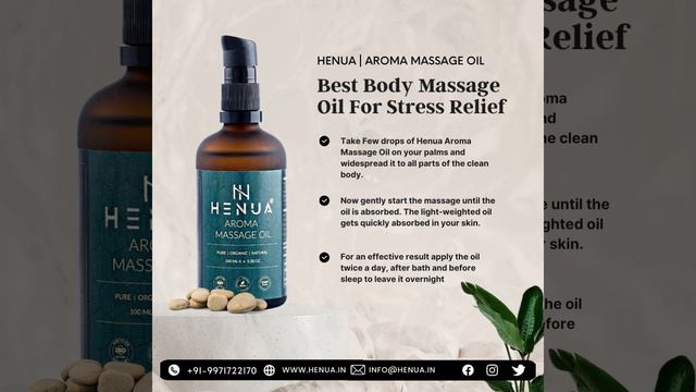 Best Body Aroma Massage Oil for Stress Relief | Buy Now at henua.in смотреть онлайн