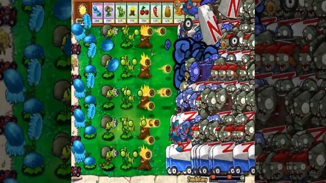 Plants vs Zombies Hack - Gatling Pea vs 999 Zomboni vs Gargantuar Zombie 😂🤣😁 #pvz #shorts смотреть онлайн