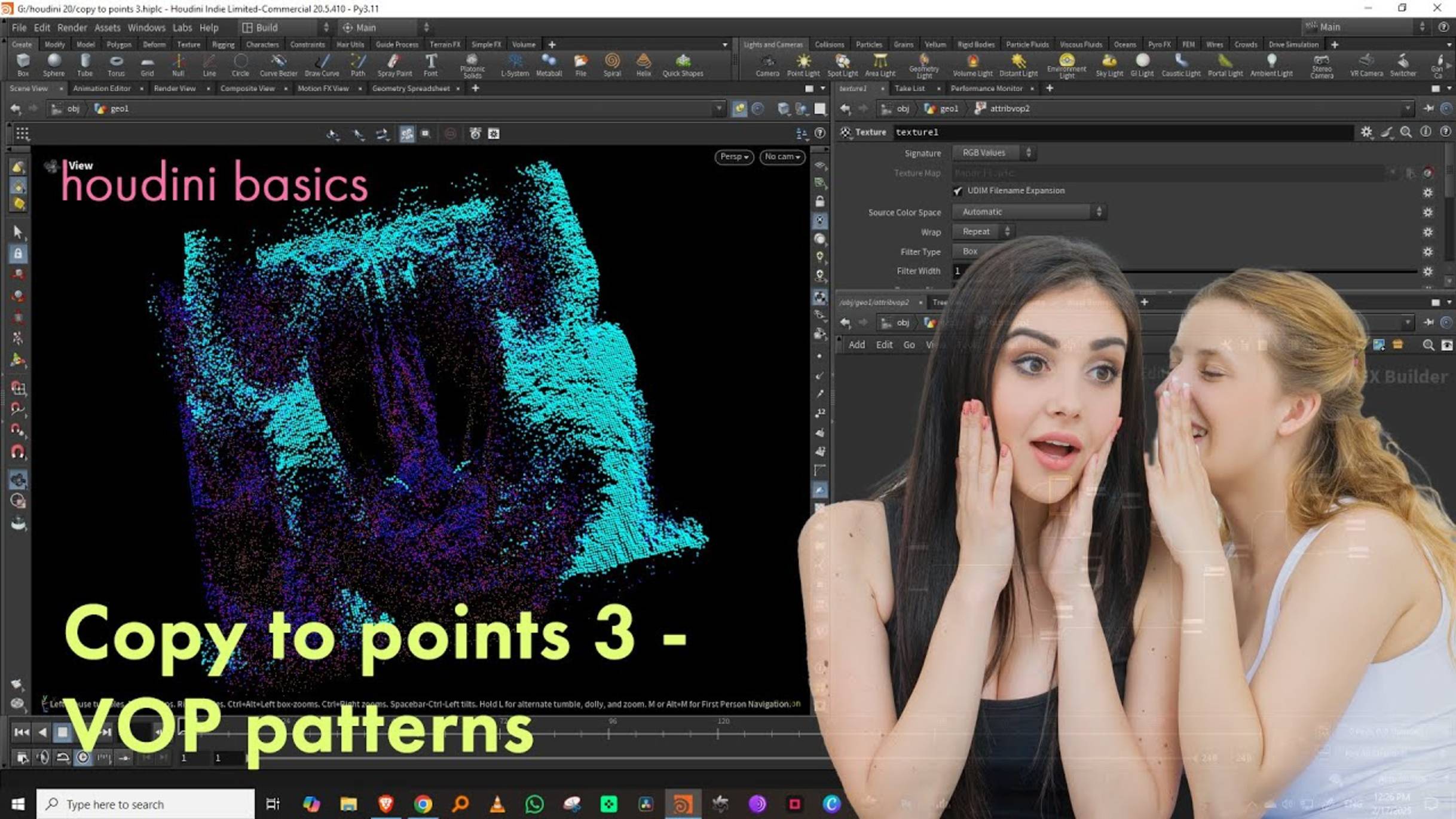 Houdini Basics - Copy to points 3 - VOP patterns смотреть онлайн