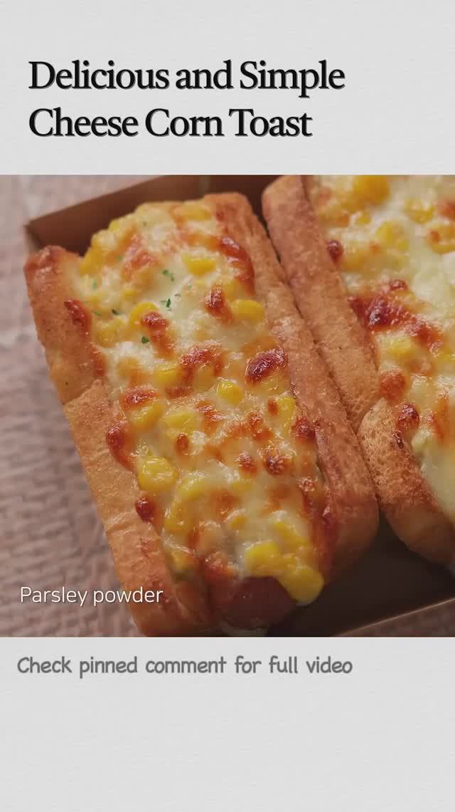 Тост с кукурузой, сыром и колбасой! 🧀🌽