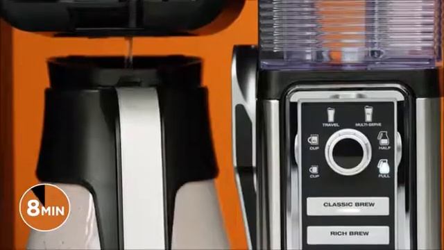Ninja Coffee Bar Auto-iQ Programmable Coffee Maker with 6 Brew Sizes, 5 Brew Options, Milk смотреть онлайн