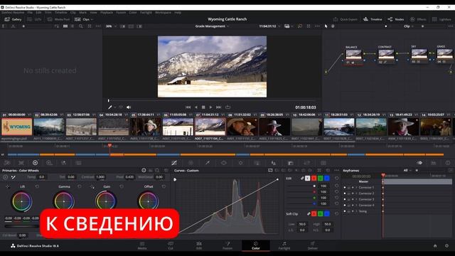 DaVinci Resolve 18 //// Урок 5 /// COLOR // Часть 2 / Копирование цветокоррекций смотреть онлайн