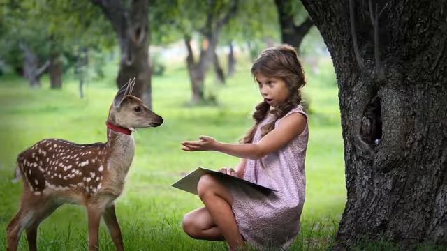 Elizabeth queen и её встреча с оленёнком в яблоневом саду. смотреть онлайн