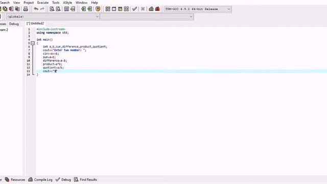 C++ Program Sum, Difference, Product and Quotient смотреть онлайн