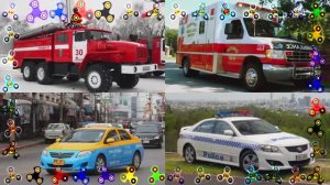 Учим ТРАНСПОРТ! Развивающие ПАЗЛЫ для малышей со ЗВУКАМИ! Автобус, Пожарная машина, Скорая помощь