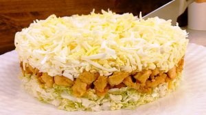 Приготовьте курочку так - Невероятно нежный и вкусный салат «Подснежник»!