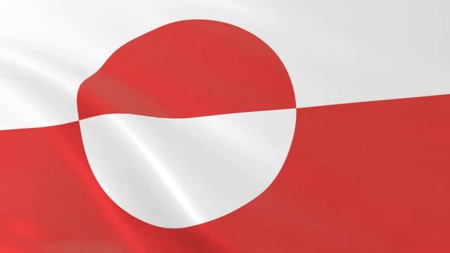 Flag of Greenland waving in the wind - Flag animation - Motion background - 4K UHD смотреть онлайн