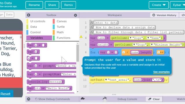 Unit 5 - Intro to Data & How to Filter Data w/ Integers & Strings - Code.org APCSP смотреть онлайн