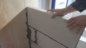 Как класть перегородку из газобетона в ванной комнате .