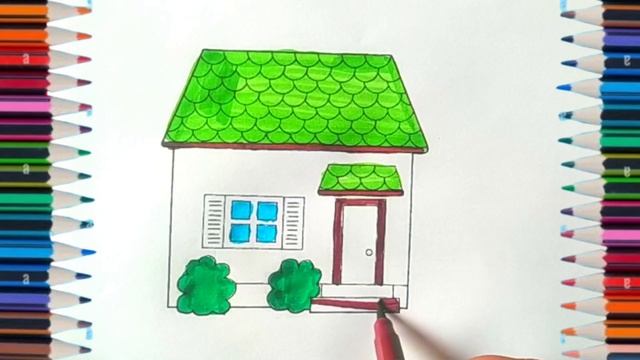 House 🏠 🏠 Drawing, Painting, Coloring for Kids and Toddlers | Learn drawing смотреть онлайн