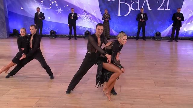 Зимний бал 2021 ProAm Павел Сажников—Анна Андреева, Jive Basic, Cha-cha, Samba, Rumba, Paso, Jive