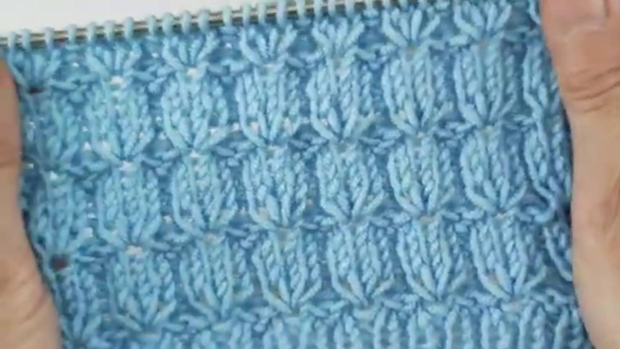 Ажурный узор спицами - Вязание спицами для начинающих смотреть онлайн