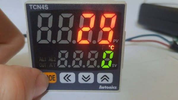 Настройка TCN4S в режиме нагрева Pt100