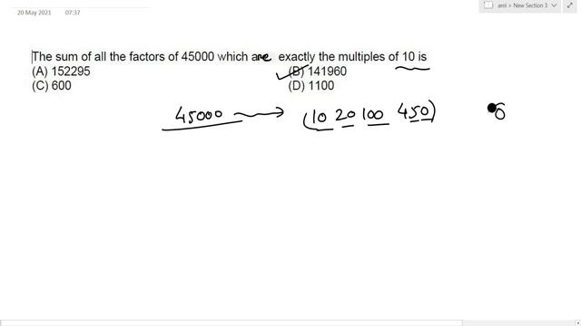 The sum of all the factors of 45000 which area exactly the multiples of 10 is смотреть онлайн