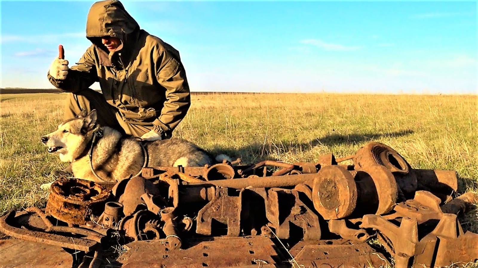 Нашли гору металла! Копаю вторые сутки. Коп металлолома в полевом стане. смотреть онлайн