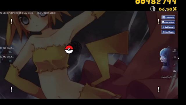 Pika Girl, Osu! (B) (Yes i played it with this skin on) смотреть онлайн