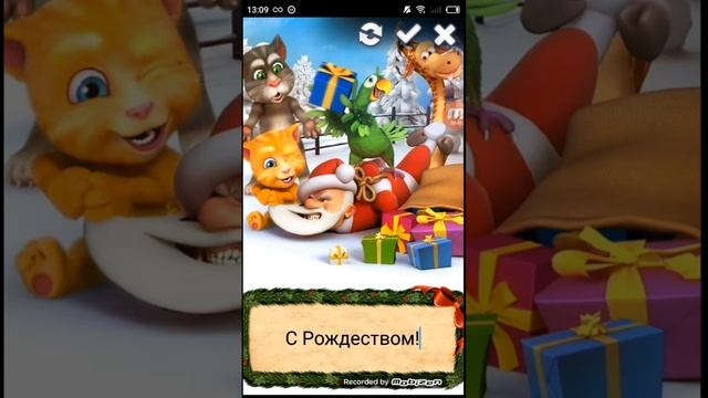 обзор приложения Talking Santa (норм игра) смотреть онлайн