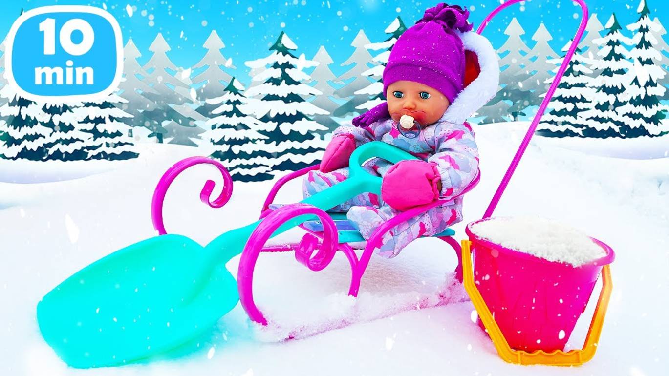 Беби Бон Аннабель гуляет зимой!