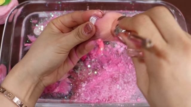 "Pink Flower' Mixing''Pink''Eyeshadow,Makeup and glitter Into Slime!Satisfying Slime Video!★ASMR★ смотреть онлайн