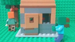 лего анимация майнкрафт зомби нападает