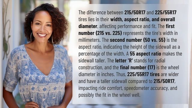 What is the difference between 215 50R17 and 225 55R17? смотреть онлайн