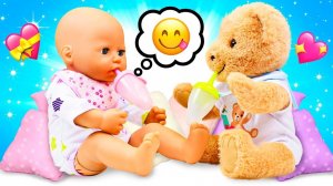 Кукла БЕБИ БОН Анабель – Завтрак с мишкой 🐻
