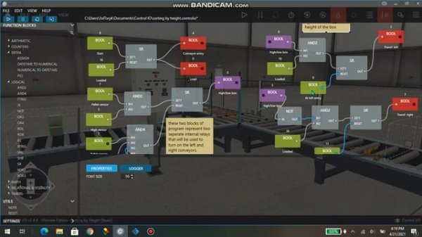 Sorting by Height in Factory IO (Control IO)