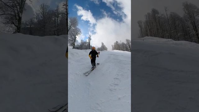 Красная Поляна с Вовой Ветром, Восточка на горных лыжах смотреть онлайн