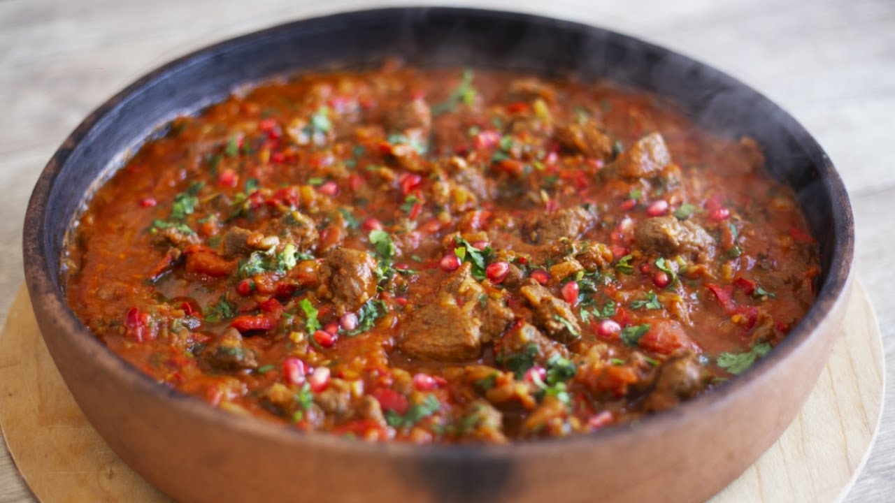 ЧАШУШУЛИ - восхитительное блюдо с говядиной. Голодным не смотреть! Говядина тушеная с овощами. смотреть онлайн