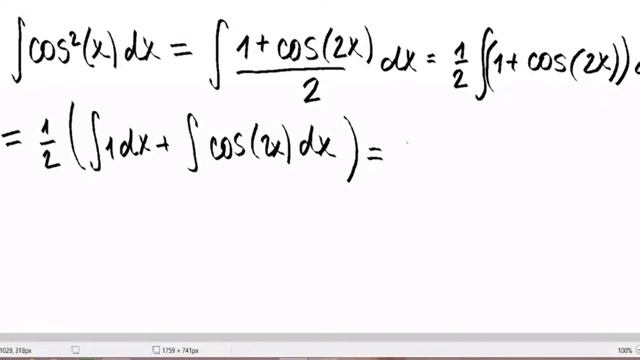 Integral cos^2(x) смотреть онлайн