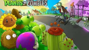 Тимур и мама проходят игру - Зомби против растений. Plants vs. zombies.