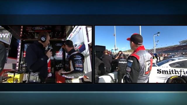 Daniel Suarez and Michael McDowell fight during Monster Energy Cup qualifying | NASCAR on FOX смотреть онлайн