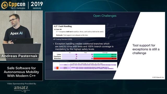 CppCon 2019: Andreas Pasternak “Safe Software for Autonomous Mobility With Modern C++” смотреть онлайн