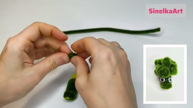 Кавайи kavai Брокколи поделка из синельной проволоки смотреть онлайн