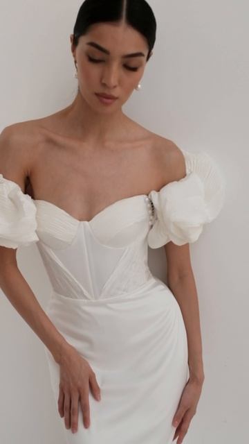 Свадебное платье Текстура из коллекции «Прикосновение струн» 2025 от бренда Anna Kuznetcova