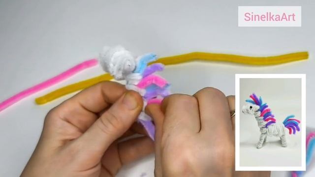 Единорог поделка с детьми из синельной проволоки мастер-класс смотреть онлайн