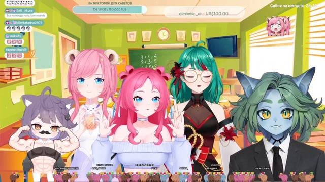 ОНИКУМА ВЕРНУЛАСЬ В ШКОЛУ???|НАРЕЗКА|@SatiAkura@higanbanban@MelodyNoteVtuber@AlexstraStudios