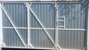 Складные металлические ворота с калиткой своими руками