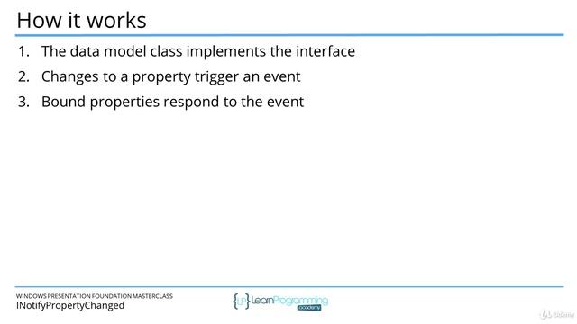 10. The INotifyPropertyChanged Interface