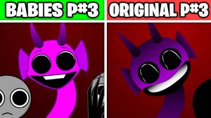 Дети Фаза 3 против оригинальной фазы 3 - Невесток Sprunki New Baby Mod