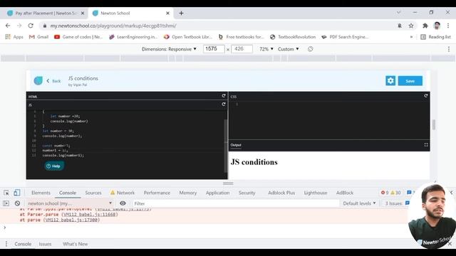 If/else Conditions | Web Development for Beginners| Game Of Codes| Newton School | Curious Vian смотреть онлайн