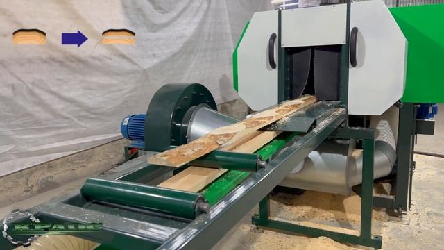 Станок для переработки тонкомера УПТ-280КС (фрезерно-брусующий) смотреть онлайн