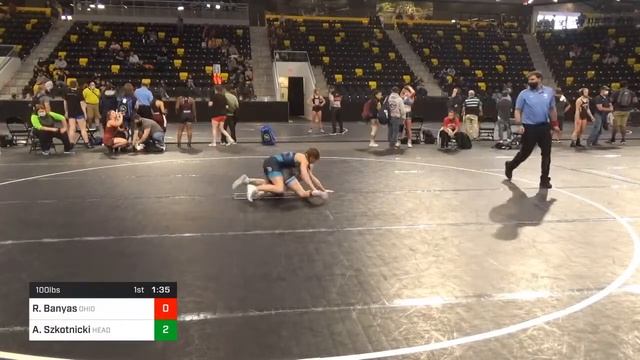 100 Lbs Semifinal - Riley Banyas, Ohio Vs Alexandra Szkotnicki, HeadHunters Wrestling Club смотреть онлайн