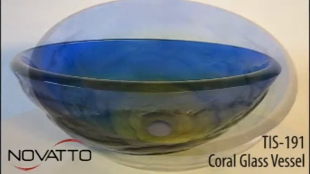 TIS-191 Blue, Yellow, and Green Swirled Glass Sink смотреть онлайн