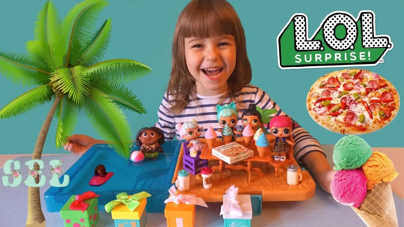 КУКЛЫ ЛОЛ Сюрприз Вечеринка у Бассейна Играем Мультик с Игрушками смотреть онлайн