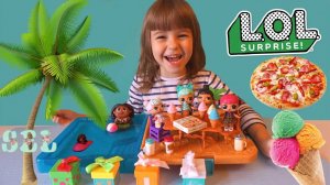 КУКЛЫ ЛОЛ Сюрприз Вечеринка у Бассейна Играем Мультик с Игрушками