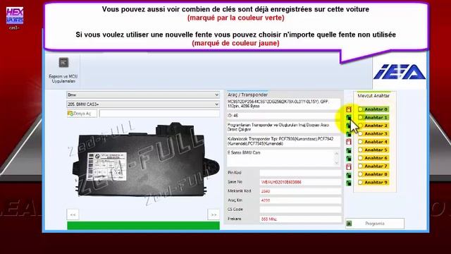 Applications Zed FULL Eeprom & Mcu utilisant Logiciel PC BMW CAS3+ Programmation de clé смотреть онлайн
