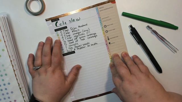 Homemade Coleslaw * Recipe Plan With Me Happy Planner Recipe Notebook смотреть онлайн